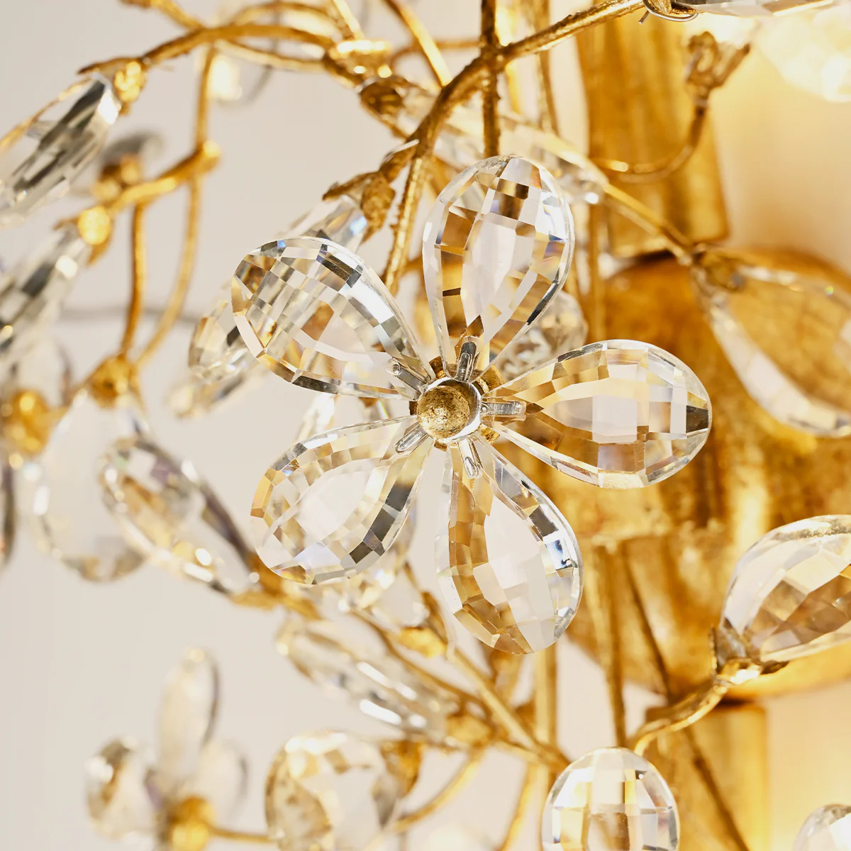 Fiore Crystal Flowers Wall Sconce 2-Light - thebelacan