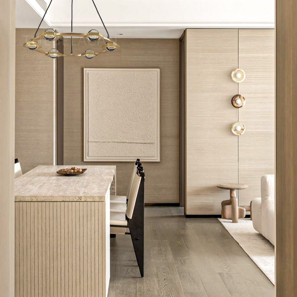 Planet Round Chandelier 36" - thebelacan