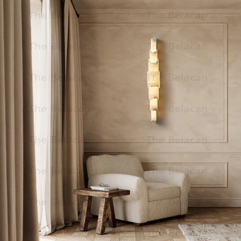 Alabaster Sopil Wall Sconce - thebelacan