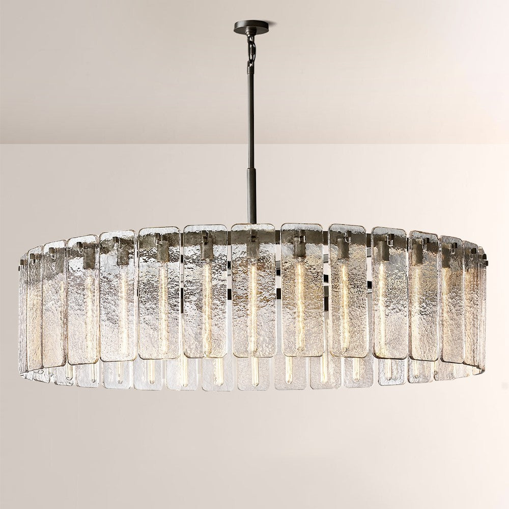 Cascade Glass Round Chandelier 60"D - thebelacan