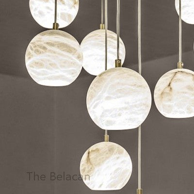 Alabaster Rain Balls Chandelier - thebelacan