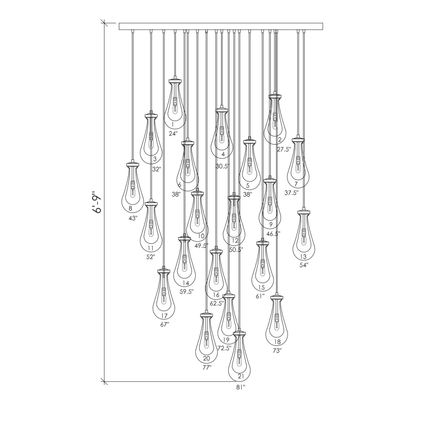Raindrops Round Chandelier 47" - thebelacan