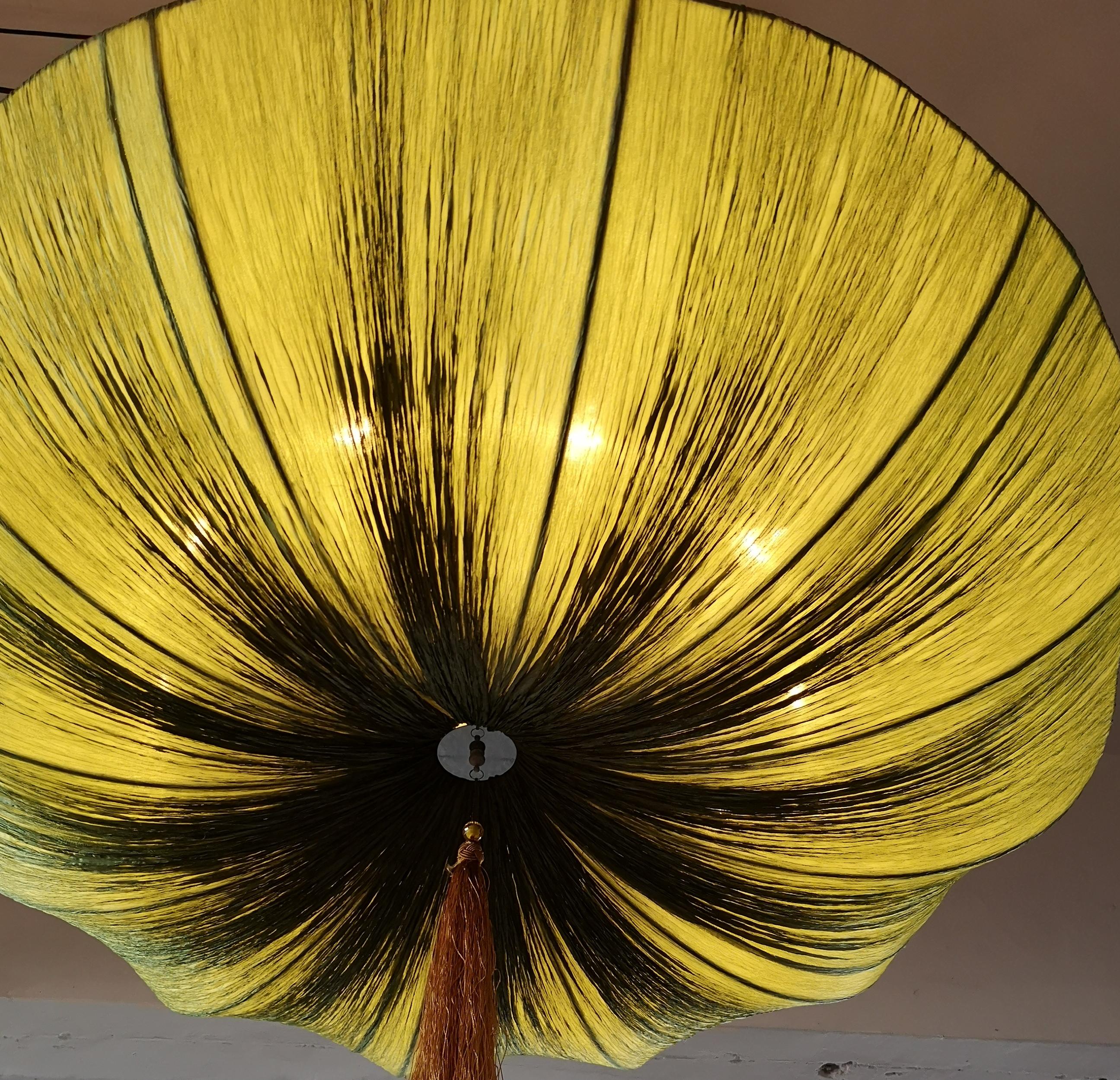 Silk Over Metal Living Room Chandelier - thebelacan