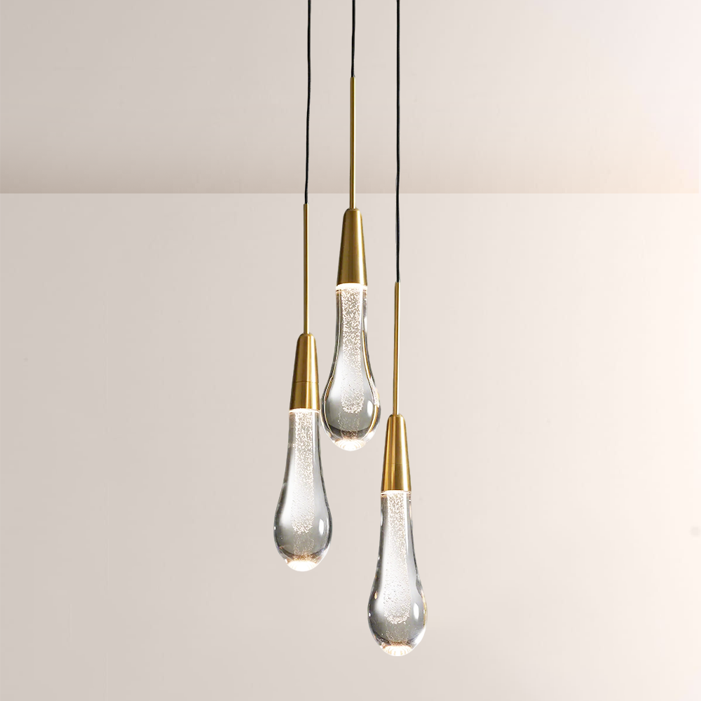 Raindrop Glass Solitaire Pendant - thebelacan