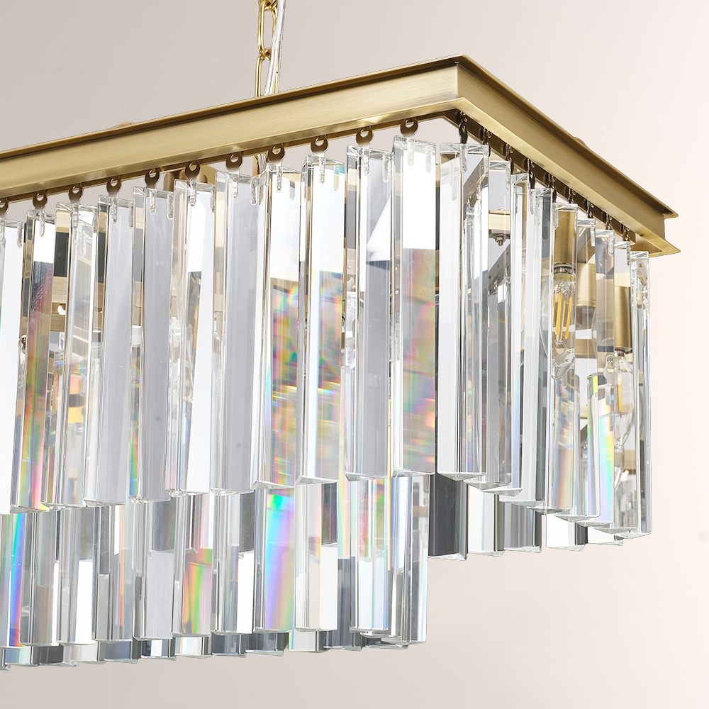 1920s Odem Rectangular Chandelier 40" - thebelacan
