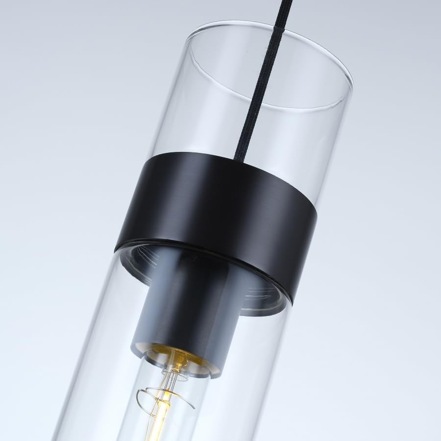 Glass Tube Brass Pendant Lights 1 Light/7 Lights - thebelacan