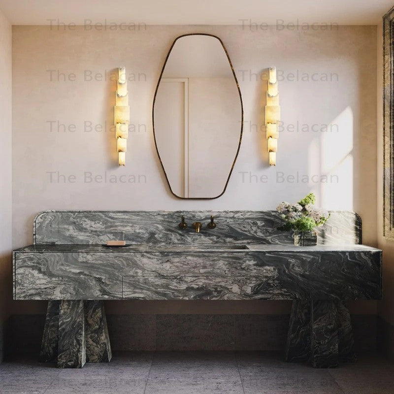 Alabaster Sopil Wall Sconce - thebelacan