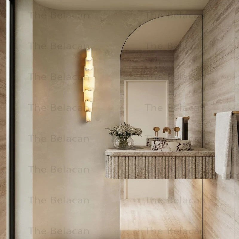 Alabaster Sopil Wall Sconce - thebelacan