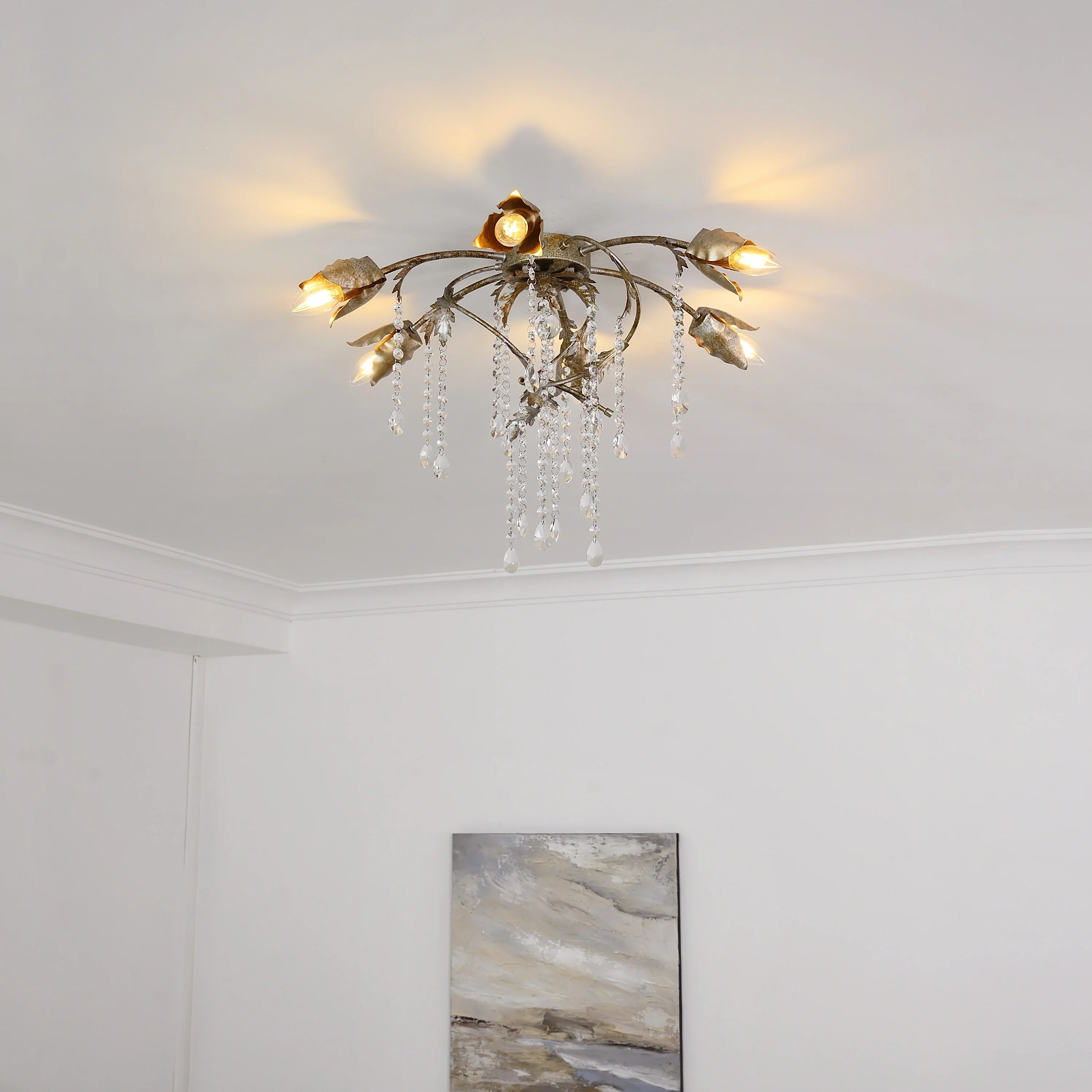 Gothic Viticci Flushmount 23.5" -Silver - thebelacan