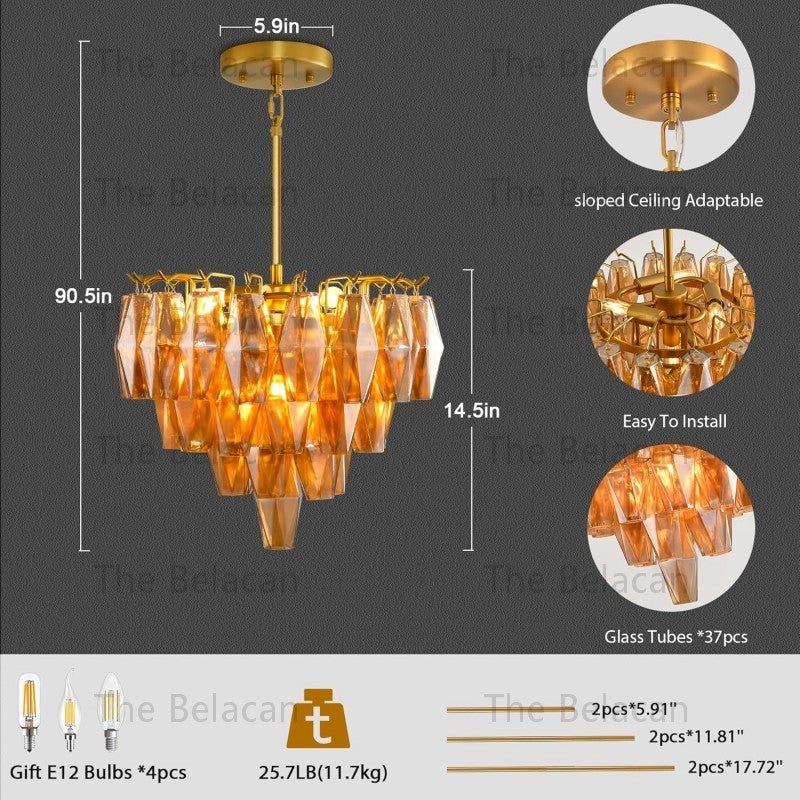 Modern Chara Round Chandelier 20" - thebelacan