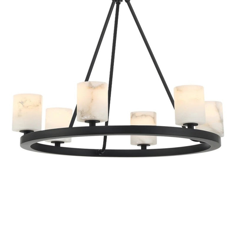 Aragon 6 Light Chandelier Alabaster - thebelacan