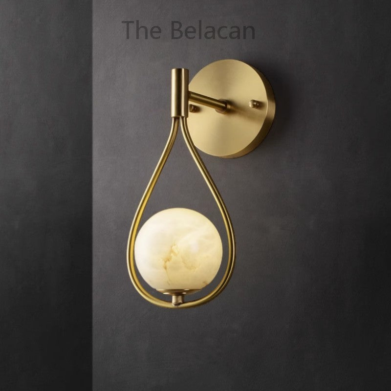 Alabaster Mole Wall Sconce - thebelacan