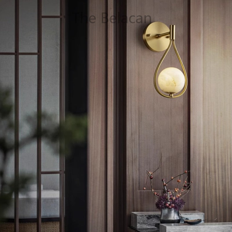 Alabaster Mole Wall Sconce - thebelacan