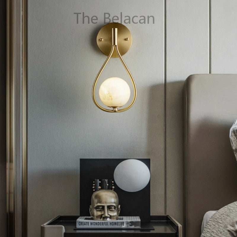 Alabaster Mole Wall Sconce - thebelacan