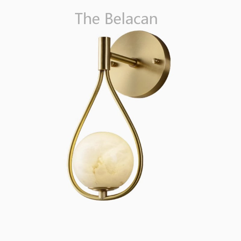 Alabaster Mole Wall Sconce - thebelacan