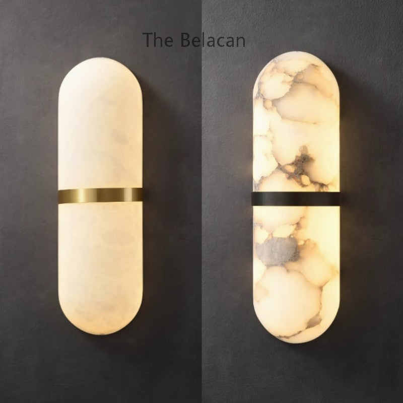 Alabaster Rostiute Wall Sconce - thebelacan