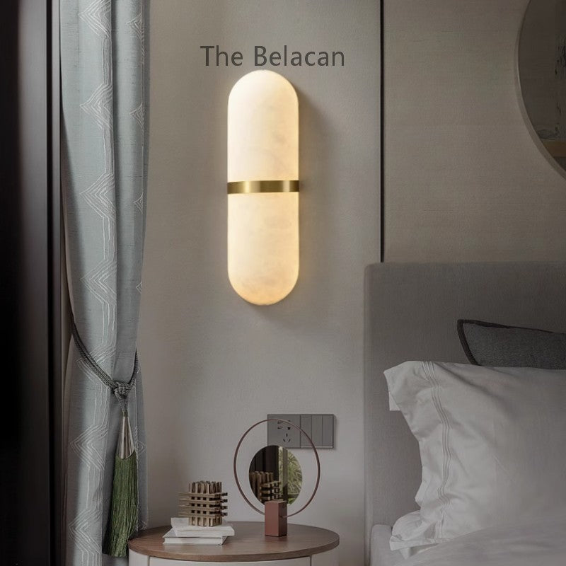 Alabaster Rostiute Wall Sconce - thebelacan