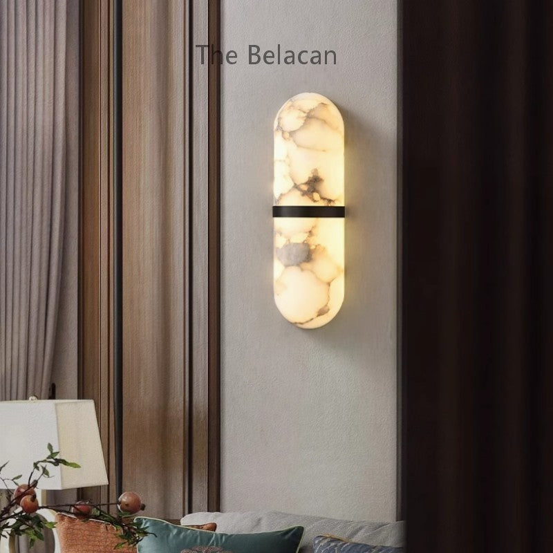 Alabaster Rostiute Wall Sconce - thebelacan
