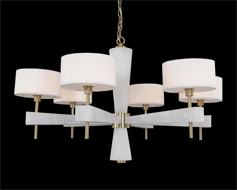 Alabaster Six-Light Round Chandelier - thebelacan