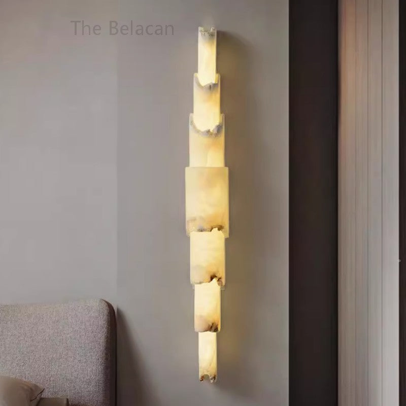 Alabaster Sopil Wall Sconce - thebelacan