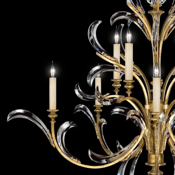 Alice Candle Round 2-Tier Chandelier 56" - thebelacan