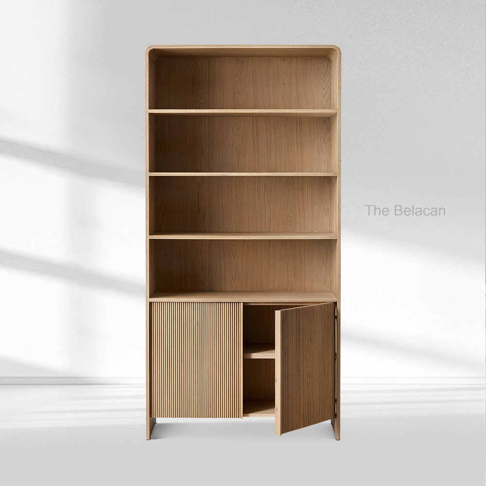 Alova Wood Open Sideboard Hutch 45"W - thebelacan