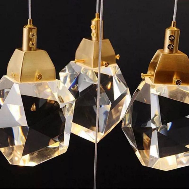Angelia Faceted Crystal Prisms Chandeliers For Staircase - thebelacan
