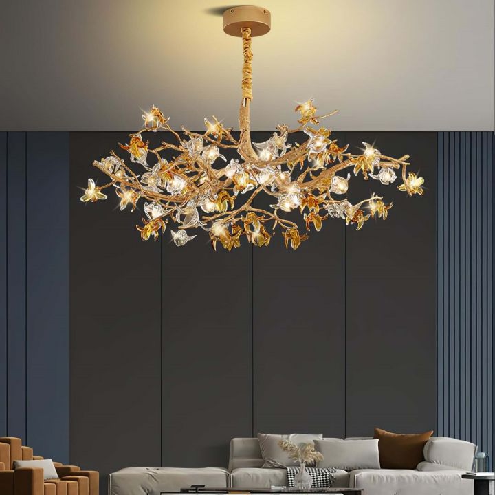 Aosta Brass Branch Chandelier - thebelacan