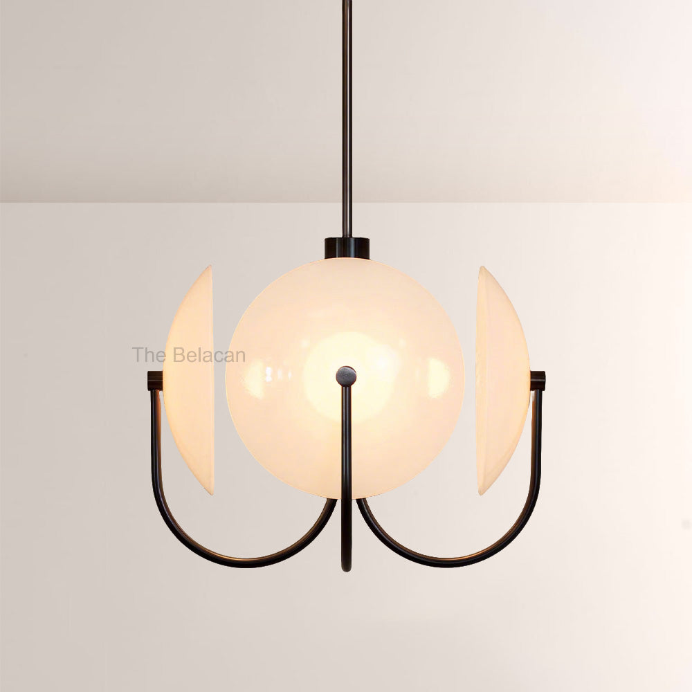 Aperto Orb Crescent Glass Chandelier - thebelacan
