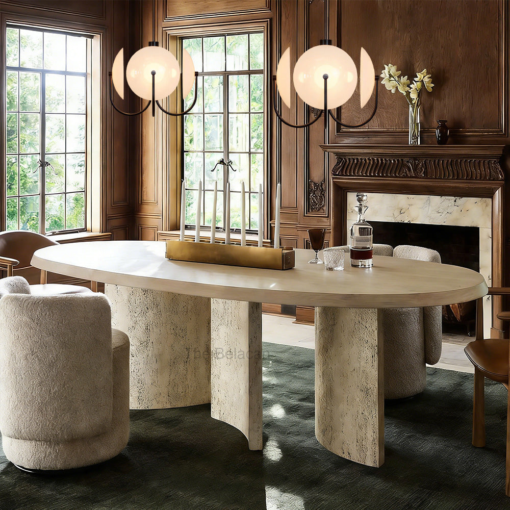 Aperto Orb Crescent Glass Chandelier - thebelacan