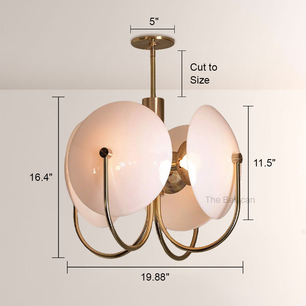 Aperto Orb Crescent Glass Chandelier - thebelacan