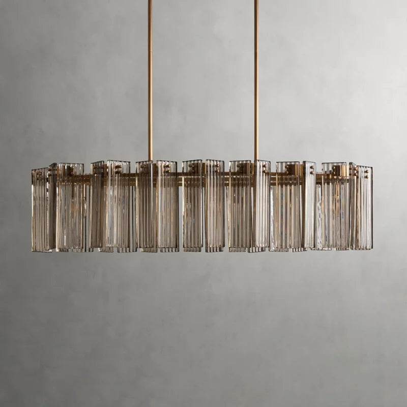 Art Glass Delsia Linear Chandelier 51.5" - thebelacan