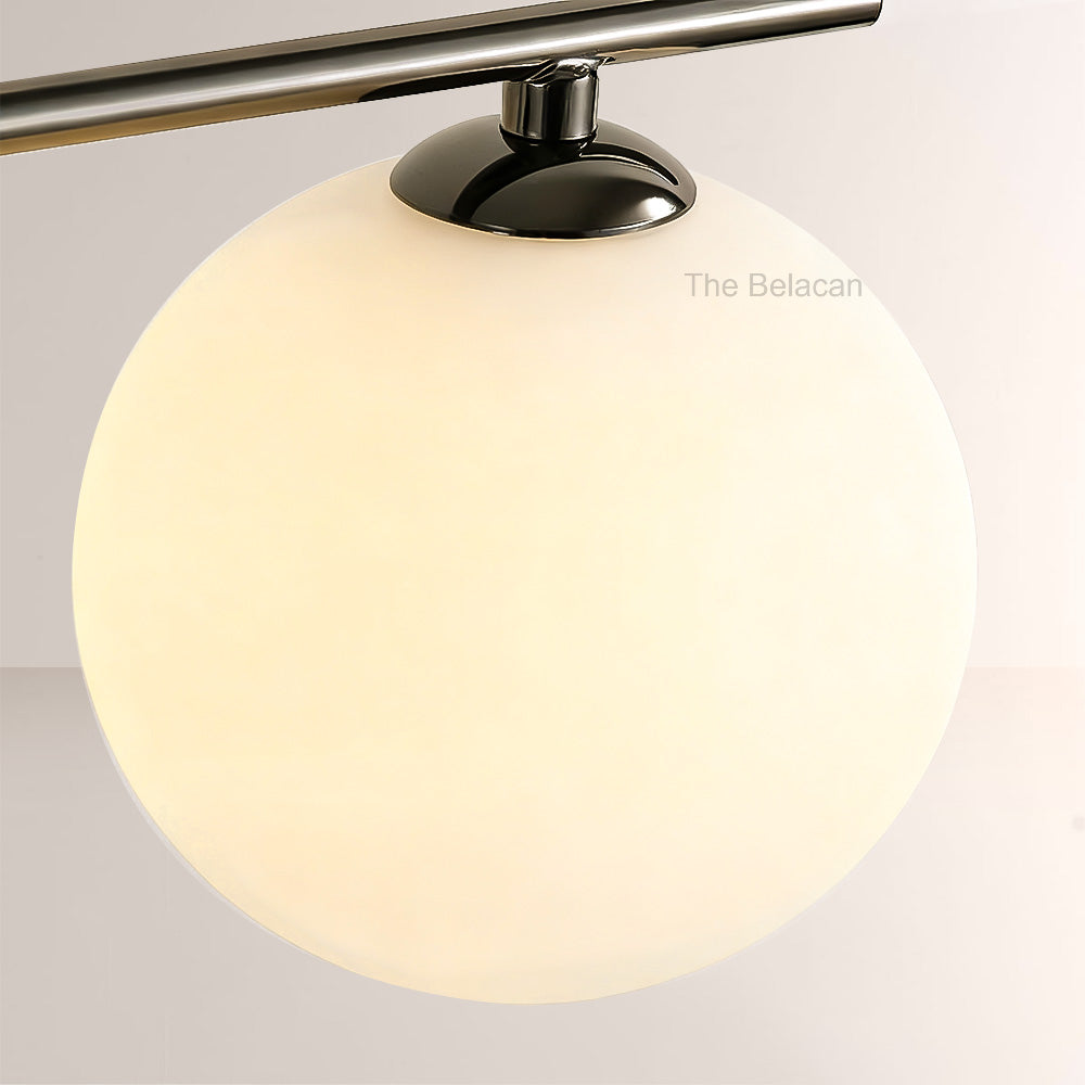 AuraVessel Balance-Arm Marble Base Globe Table Lamp - thebelacan