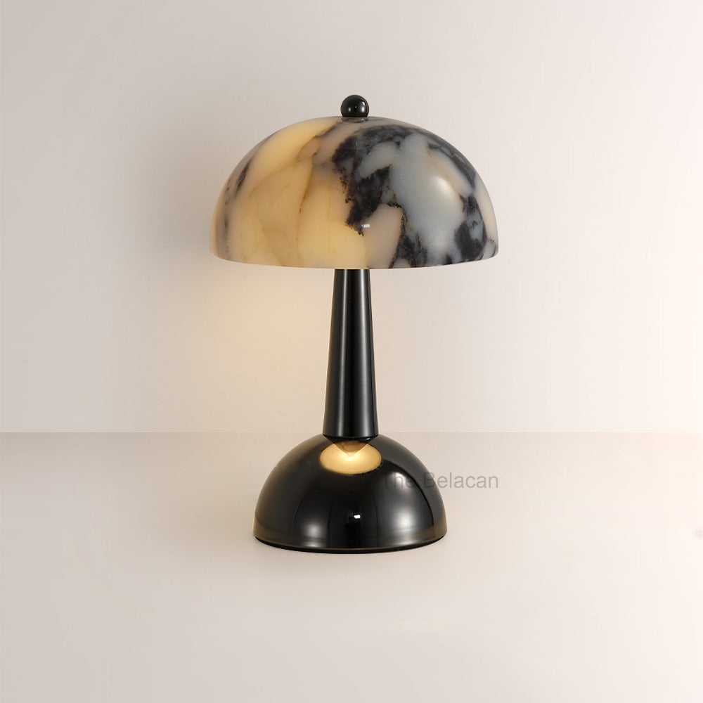 AuraVessel Dome-Shade Marble Table Lamp - thebelacan