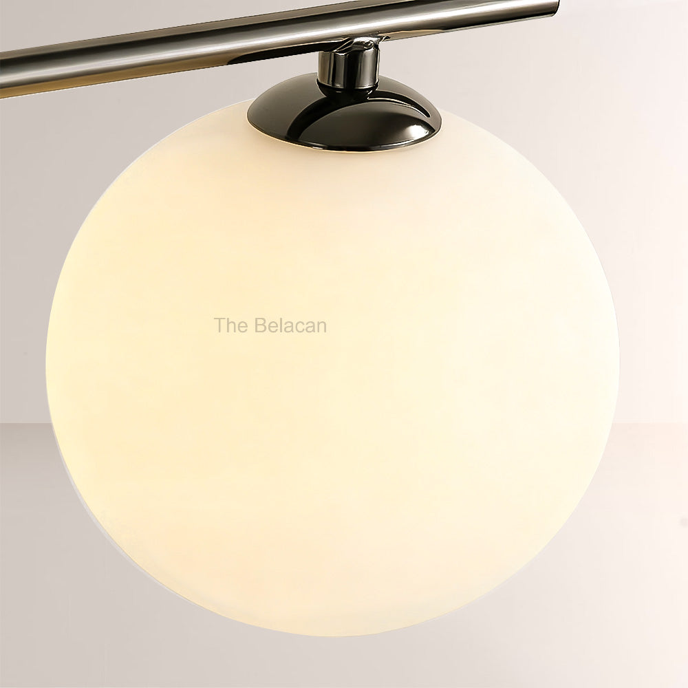 AuraVessel Marble-Base Balance Arm Globe Table Lamp - thebelacan