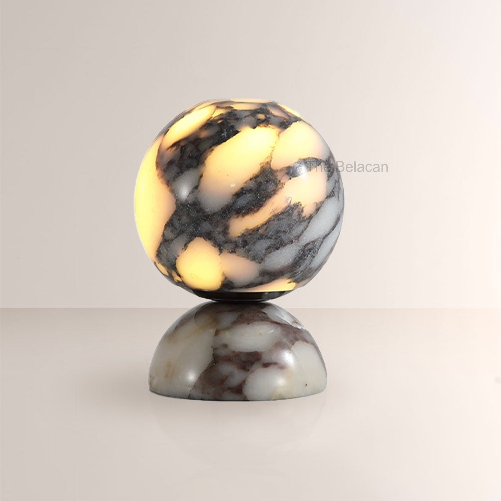 AuraVessel Sphere Dome Marble Accent Lamp - thebelacan