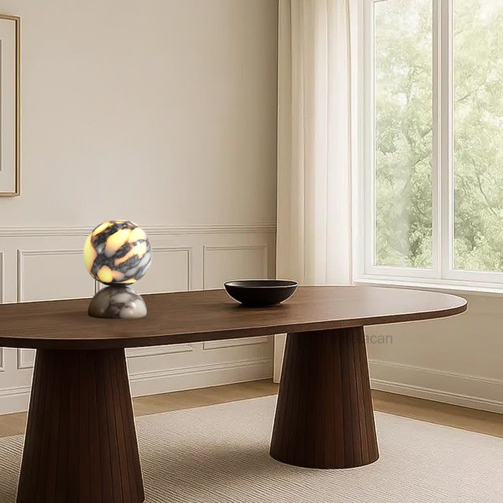 AuraVessel Sphere Dome Marble Accent Lamp - thebelacan