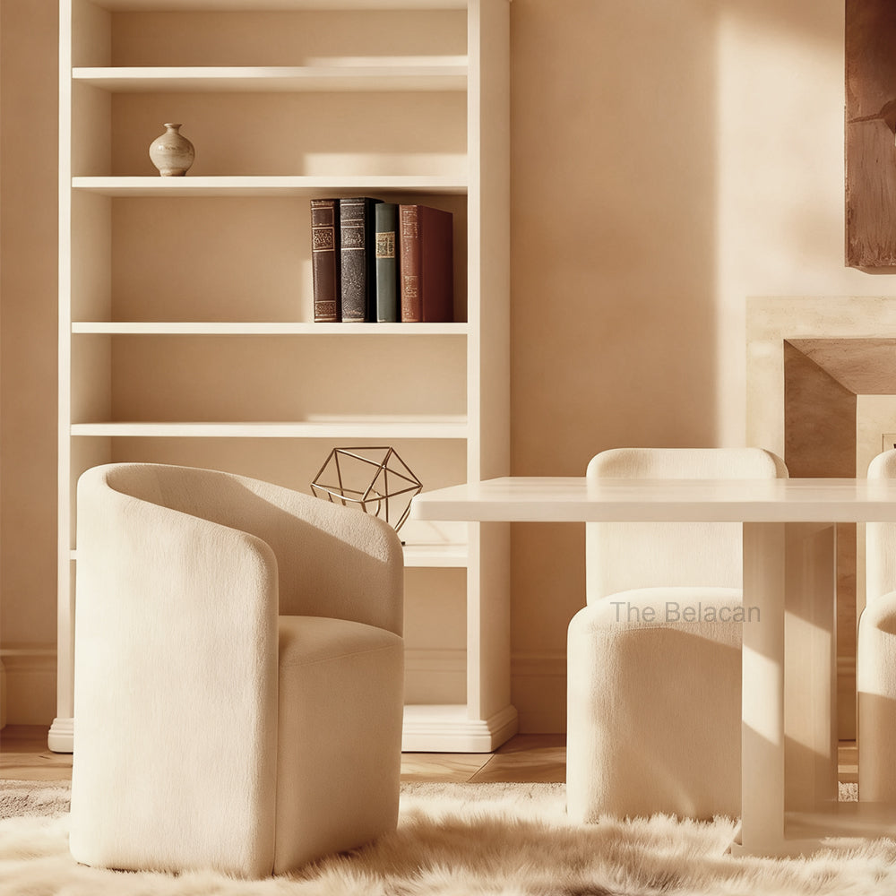 Aurelie Barrelback Fabric Dining Armchair - thebelacan