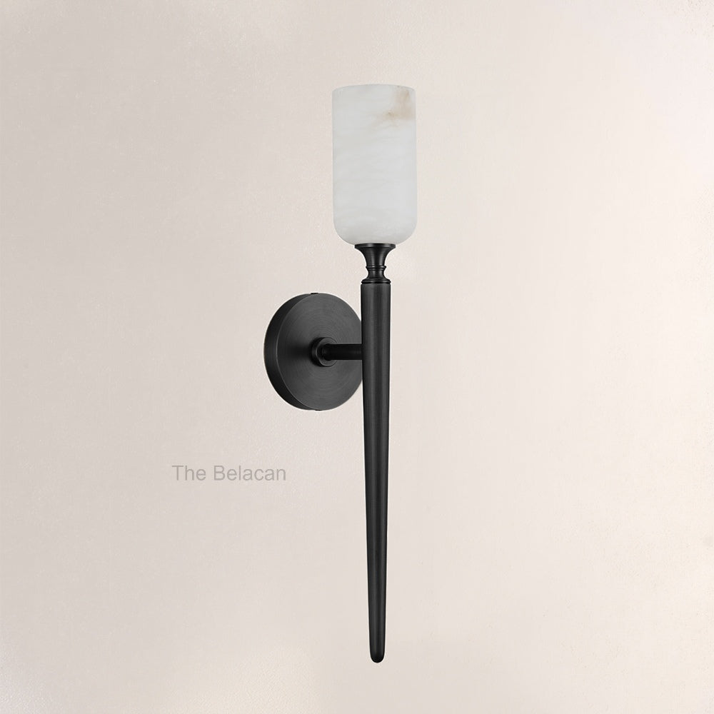 Axis Alabaster 1 Light Wall Sconce 21.6H - thebelacan