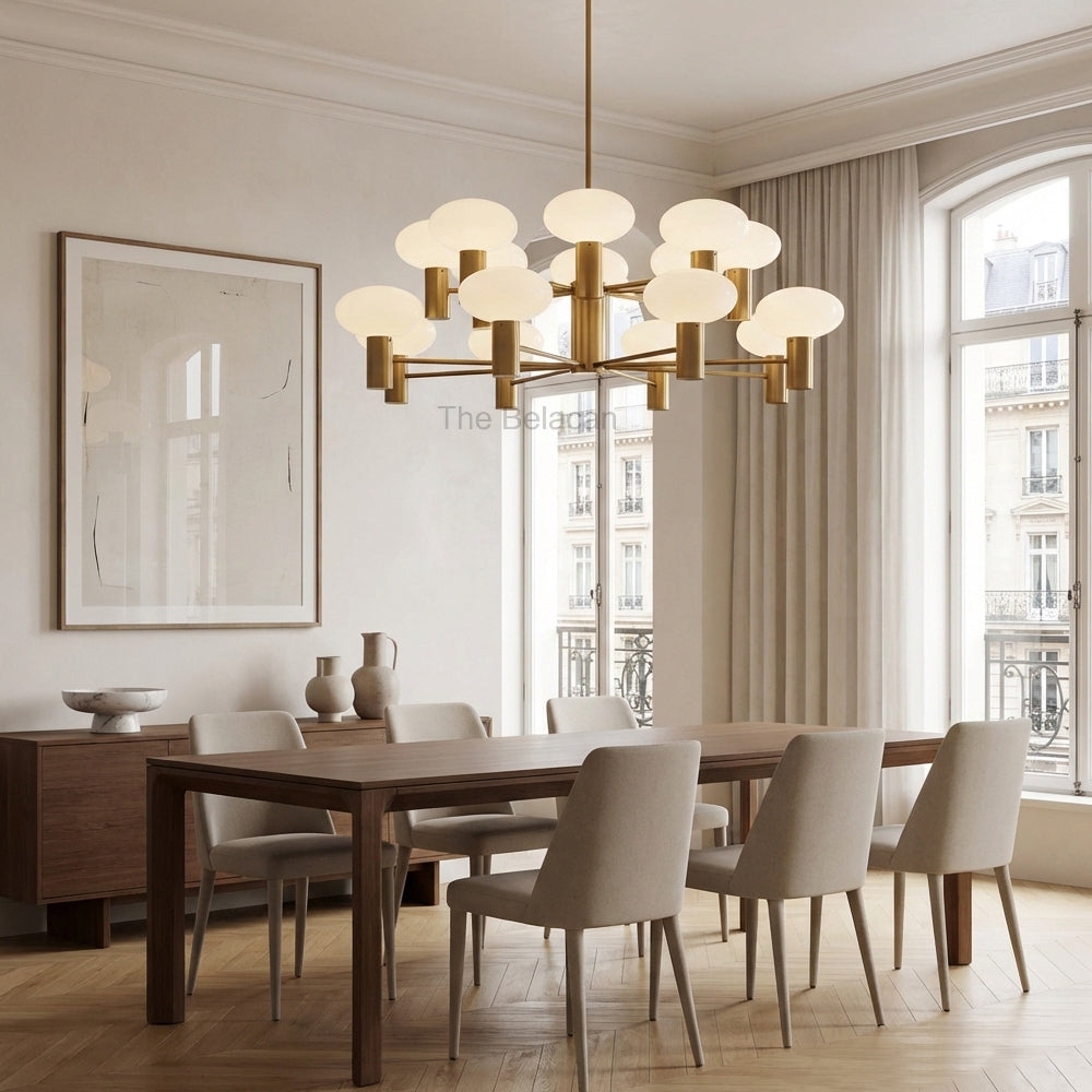 Broad Two-Layer Round Chandelier - thebelacan