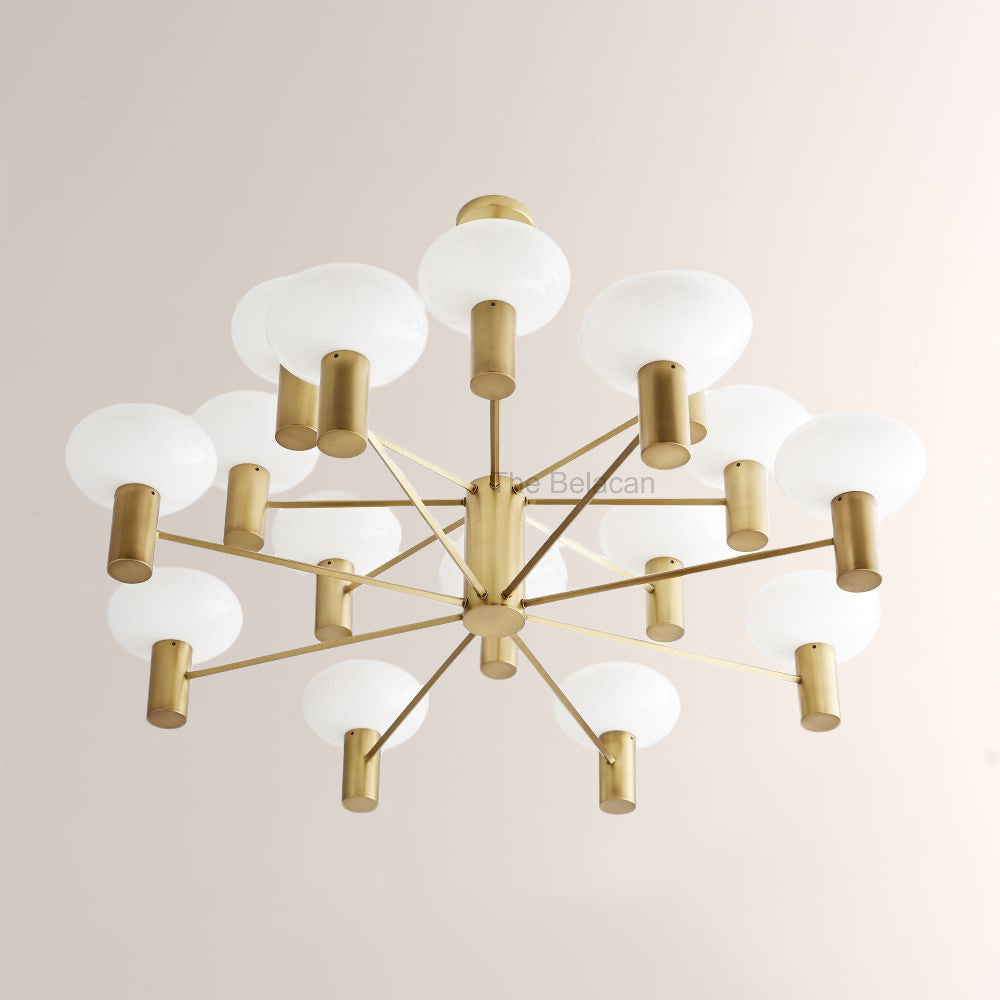 Broad Two-Layer Round Chandelier - thebelacan
