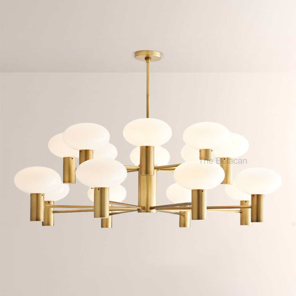 Broad Two-Layer Round Chandelier - thebelacan