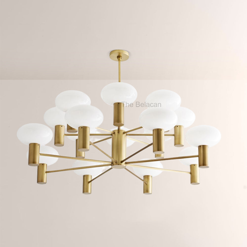Broad Two-Layer Round Chandelier - thebelacan