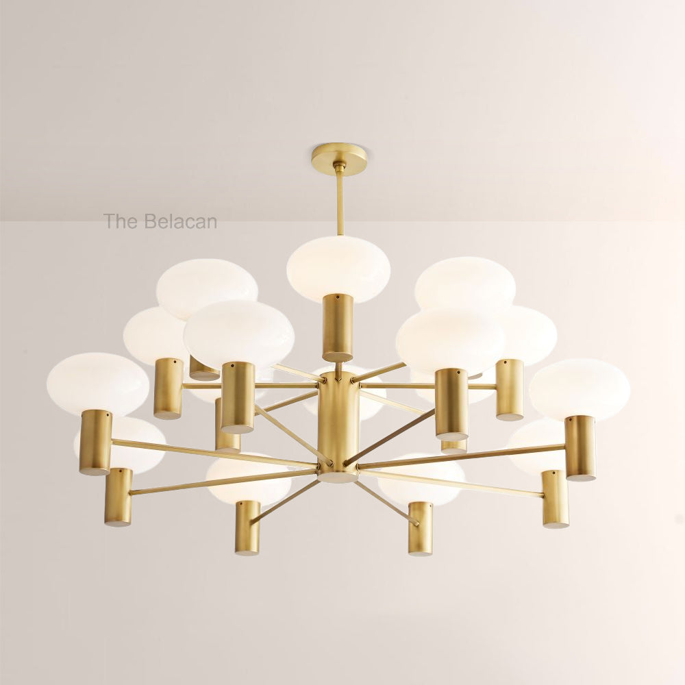 Broad Two-Layer Round Chandelier - thebelacan