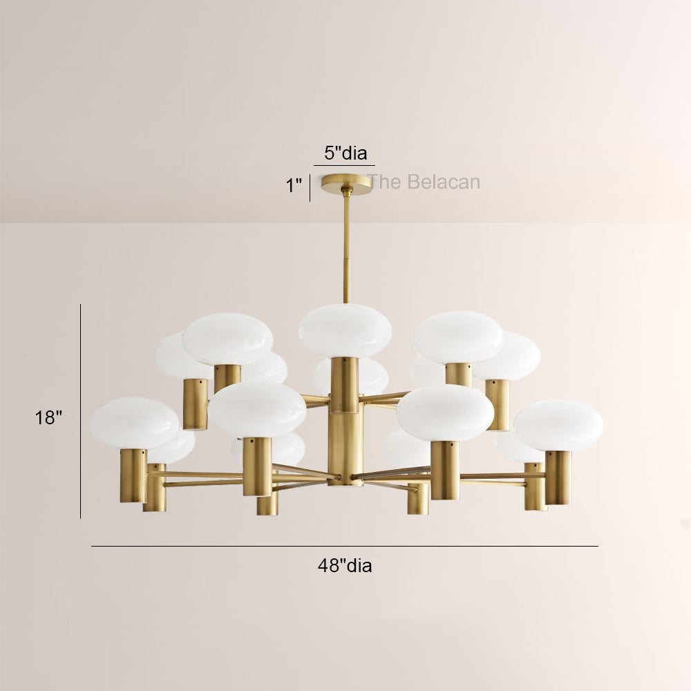 Broad Two-Layer Round Chandelier - thebelacan