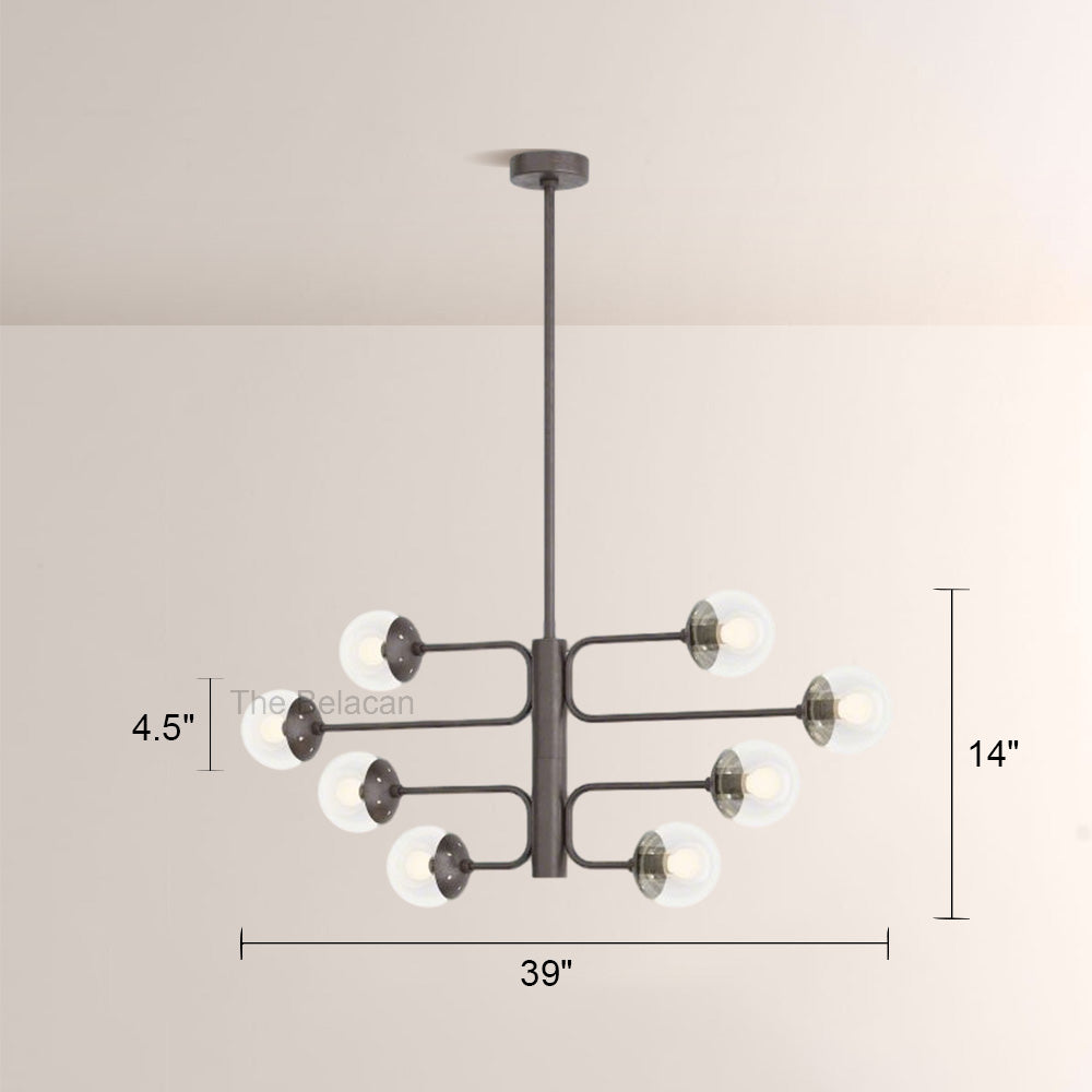 Bruno Linear Glass Chandelier - thebelacan