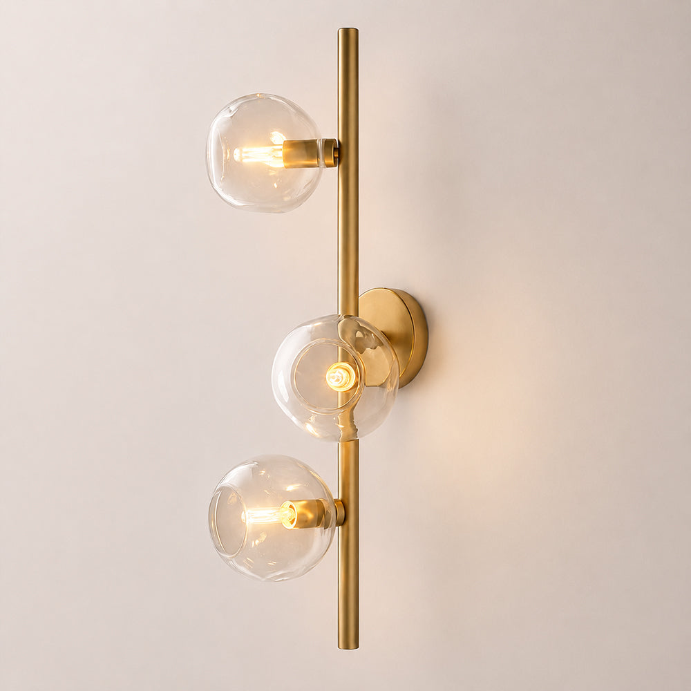 Bubora Clear Glass Cascade Sconce