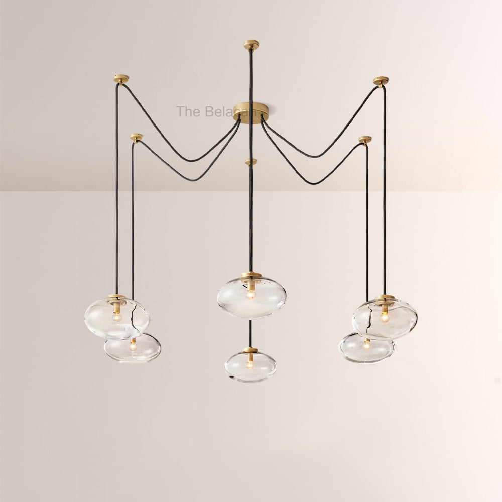 Cabrette Clear Glass Suspended Chandelier - thebelacan