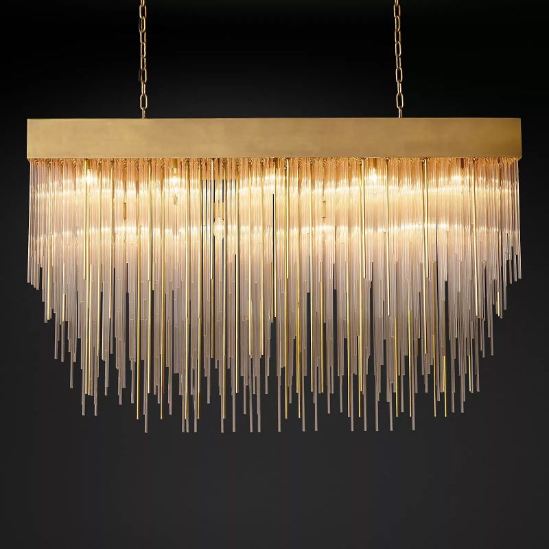 Cascada Rectangular Chandelier 54" - thebelacan