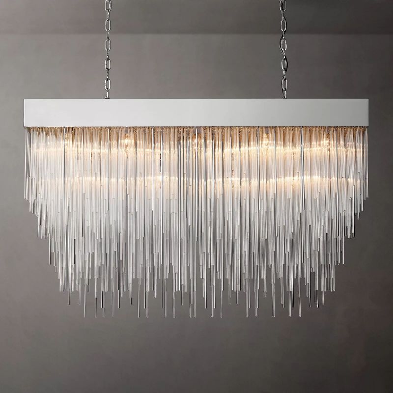 Cascada Rectangular Chandelier 54" - thebelacan